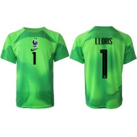 Koszulka piłkarska Francja Hugo Lloris #1 Bramkarska Strój wyjazdowy MŚ 2022 tanio Krótki Rękaw
